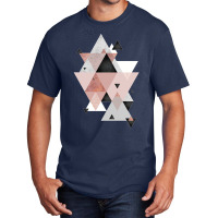 Geometric Compilation In Rose Gold And Blush Pink Basic T-shirt | Artistshot