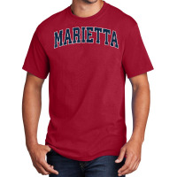 Marietta Georgia Ga Vintage Sports Design Navy Design T Shirt Basic T-shirt | Artistshot