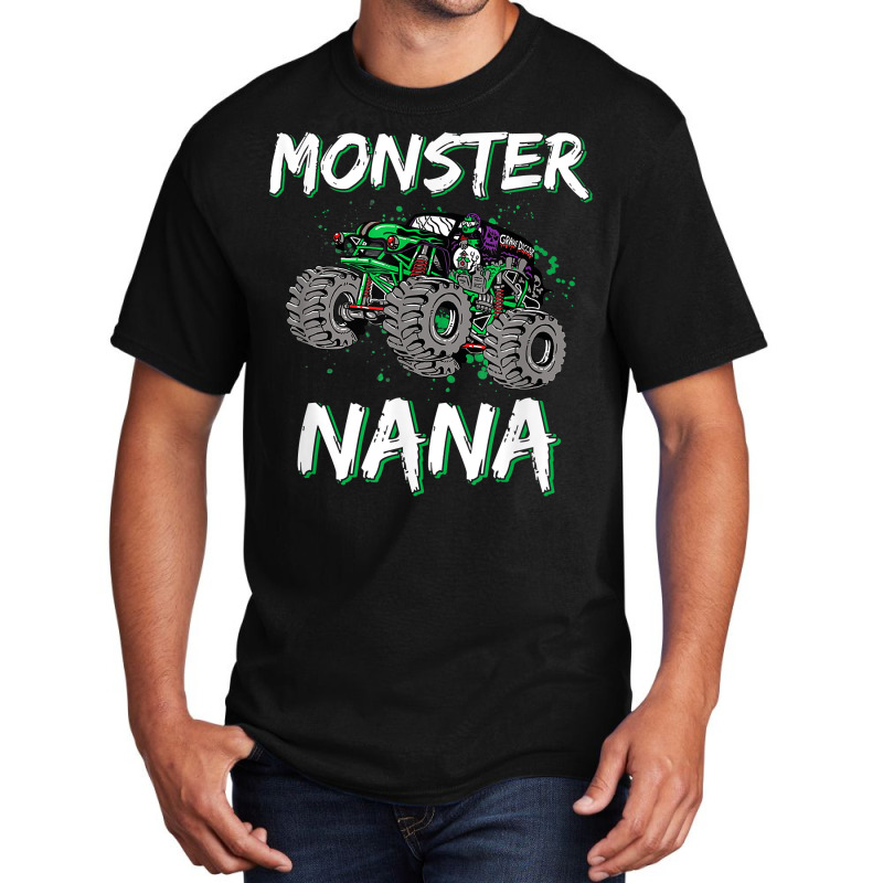 Monster Truck Rally Racing Nana Car Trucker Driver Mother Basic T-shirt | Artistshot