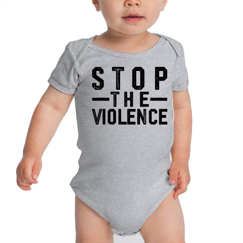 Stop The Violence Black Baby Bodysuit by koala | Artistshot