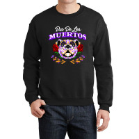 Vector Decorative Dog Head Day Of The Dead Mexico Crewneck Sweatshirt | Artistshot