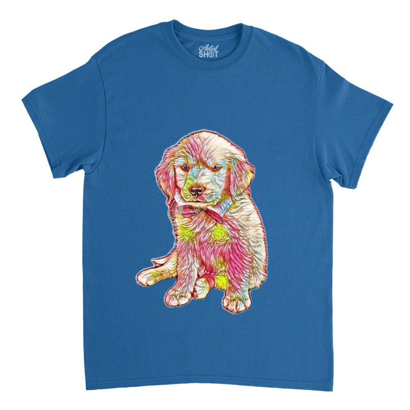 Golden Retriever Puppy Wearin Classic T-shirt | Artistshot