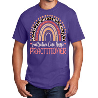 Palliative Care Nurse Practitioner Leopard Rainbow Basic T-shirt | Artistshot