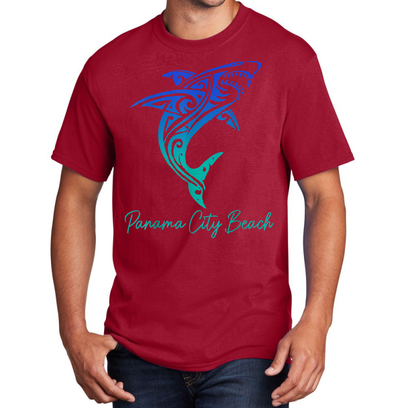 Panama City Beach Fl Shark Scuba Diving Surfer Florida Surf T Shirt Basic T-shirt by cm-arts | Artistshot