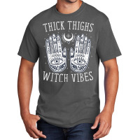 Thick Thighs Witch Vibes Halloween Basic T-shirt | Artistshot