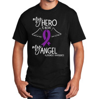 My Hero Is Now My Angel Alzheimers Awareness Basic T-shirt | Artistshot