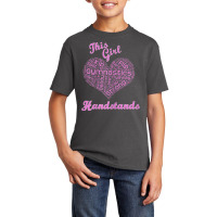 Best Girls Fun Handstand Gymnastics Gift Tshirt Basic Youth T-shirt | Artistshot