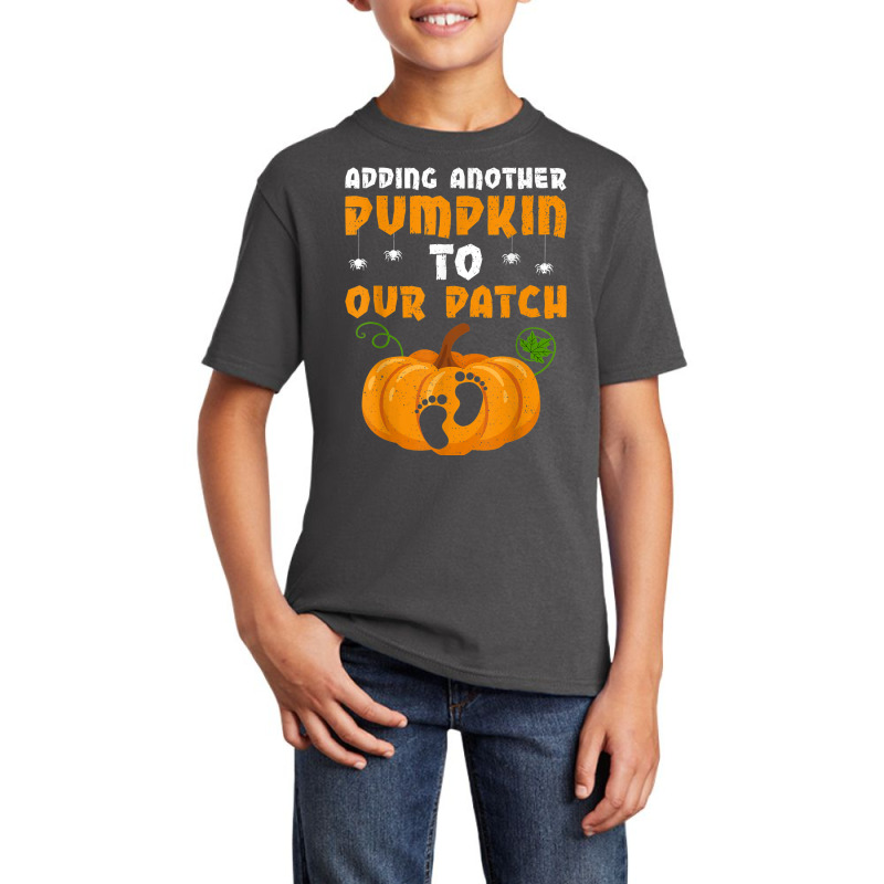 Adding A Pumpkin To Our Patch Pregnancy Halloween Basic Youth T-shirt | Artistshot