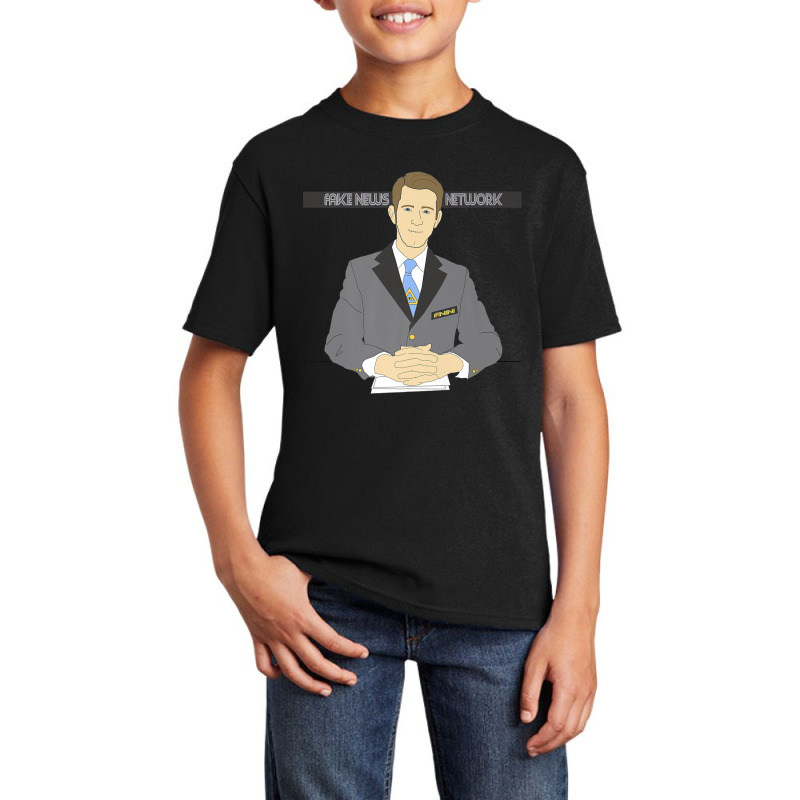 Fake News Anchor Man Breaking News Edition T Shirt Basic Youth T-shirt by cm-arts | Artistshot