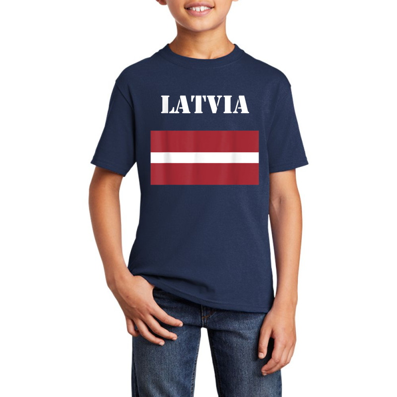 Latvia Flag T Shirt Latvian Pride Tee Shirt Basic Youth T-shirt by cm-arts | Artistshot