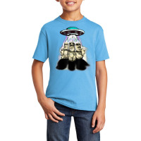 Alien Invasion Easter Island Moai Famous Statues Basic Youth T-shirt | Artistshot