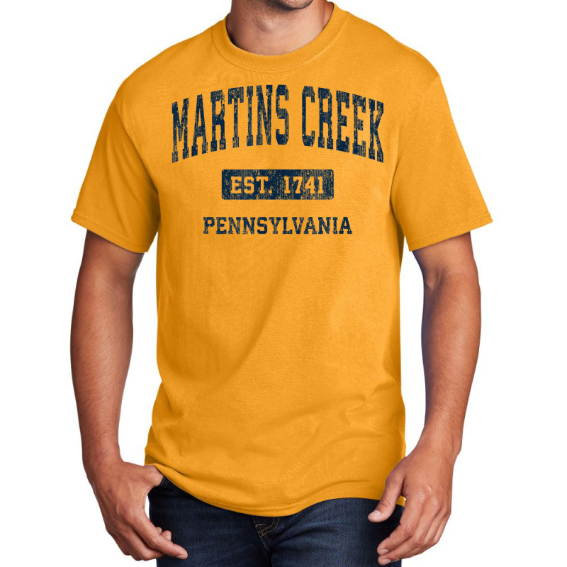 Martins Creek Pennsylvania Pa Vintage Athletic Sports Design Basic T-shirt | Artistshot