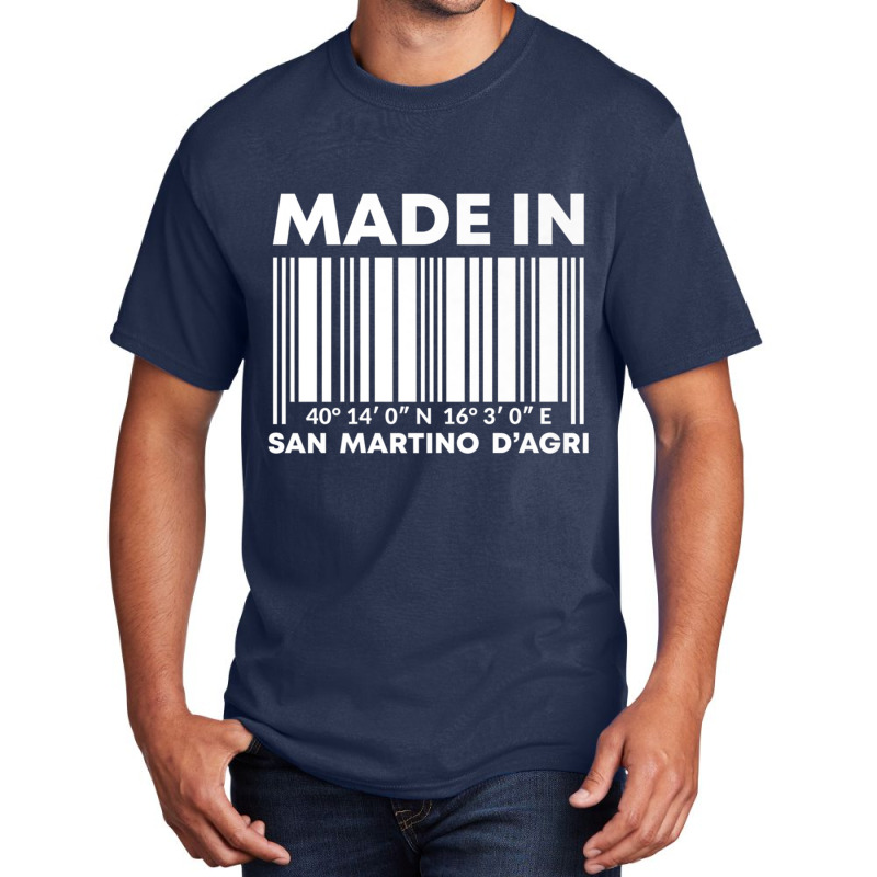 Made In San Martino D'agri Barcode Premium T Shirt Basic T-shirt by cm-arts | Artistshot