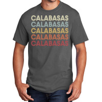 Calabasas California Calabasas Ca Retro Vintage Text Long Sleeve T Shi Basic T-shirt | Artistshot