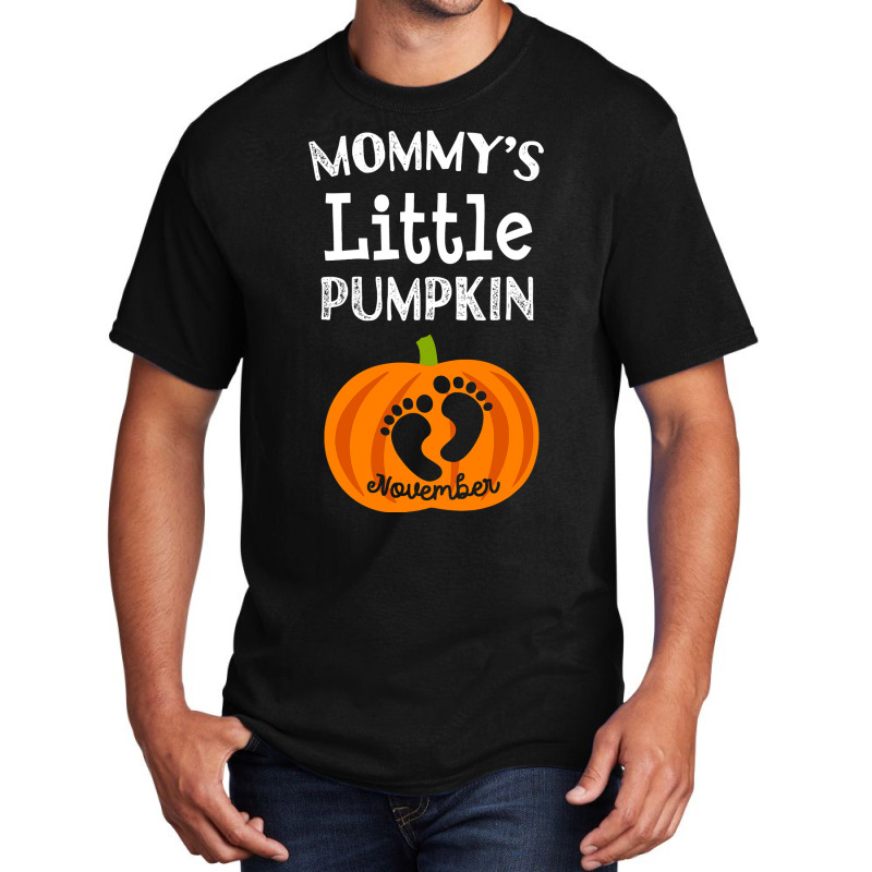 Halloween Pregnancy Due Date In November 2019 Pumpkin Basic T-shirt by badieu97 | Artistshot