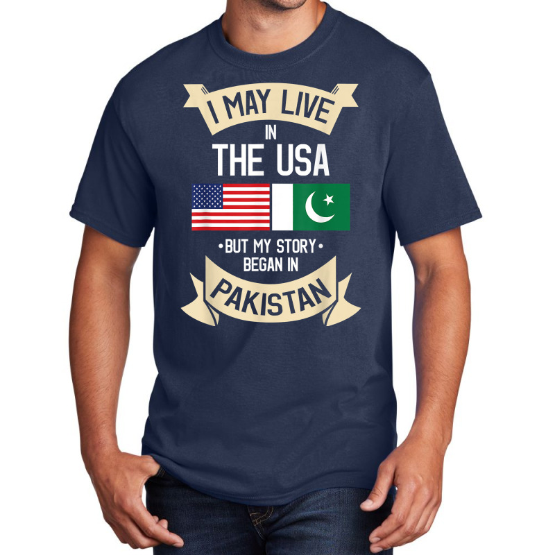 Pakistan American Flag Usa Pakistani Roots Gifts Basic T-shirt by ToraHernton | Artistshot