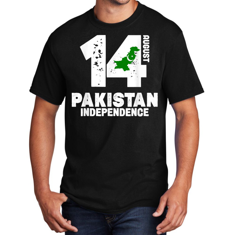 Patriotic Pakistan Flag Independence Day 14 August Pakistani Basic T-shirt by URVIBUPADHYAY | Artistshot