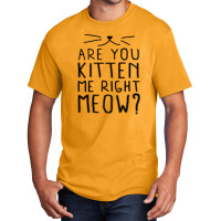 New Are You Kitten Me Right Meow Basic T-shirt | Artistshot