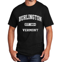 Burlington Vermont Vt Vintage State Athletic Style Premium T Shirt Basic T-shirt | Artistshot