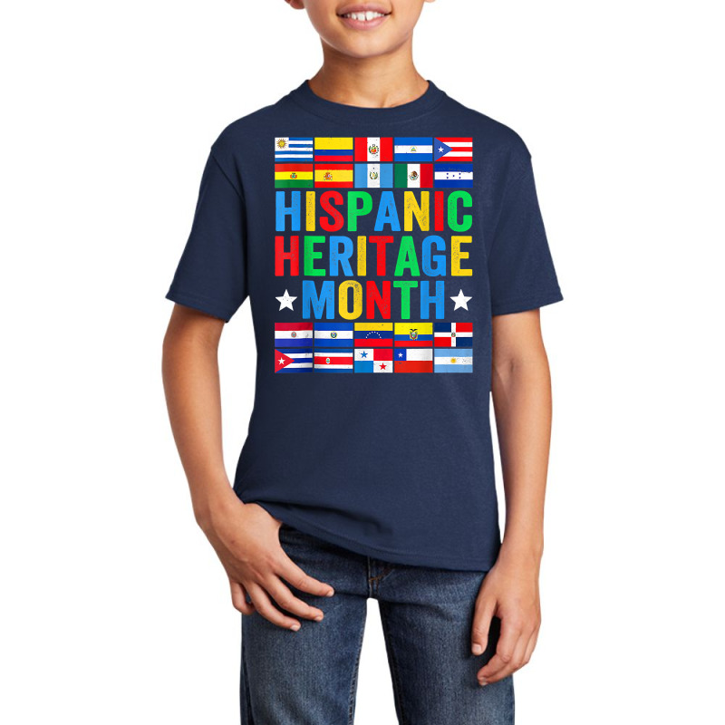 Latin Countries Flag Hispanic Heritage Month Latino Pride T Shirt Basic Youth T-shirt by cm-arts | Artistshot