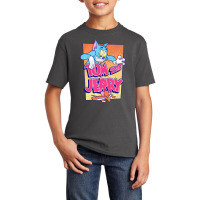 Tom & Jerry Mid Chase Around The Poster Basic Youth T-shirt | Artistshot