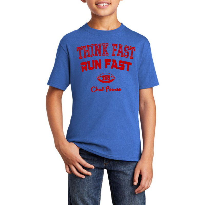 Think Fast Run Fast Chad Powers Basic Youth T-shirt by Jembleng Art | Artistshot