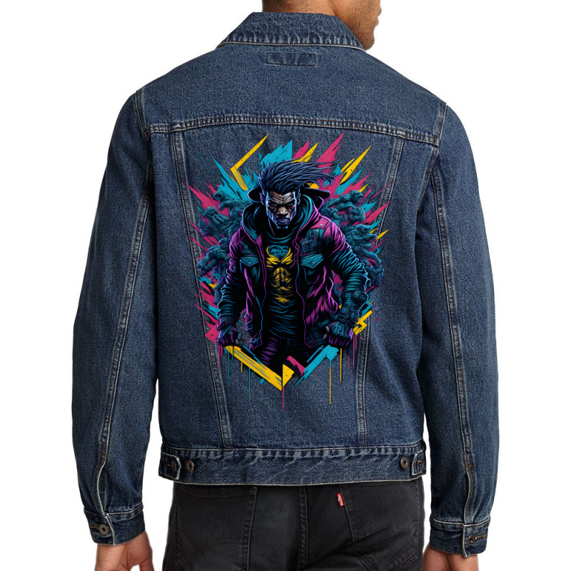 Cool Punk Spider Jacket Men Denim Jacket | Artistshot