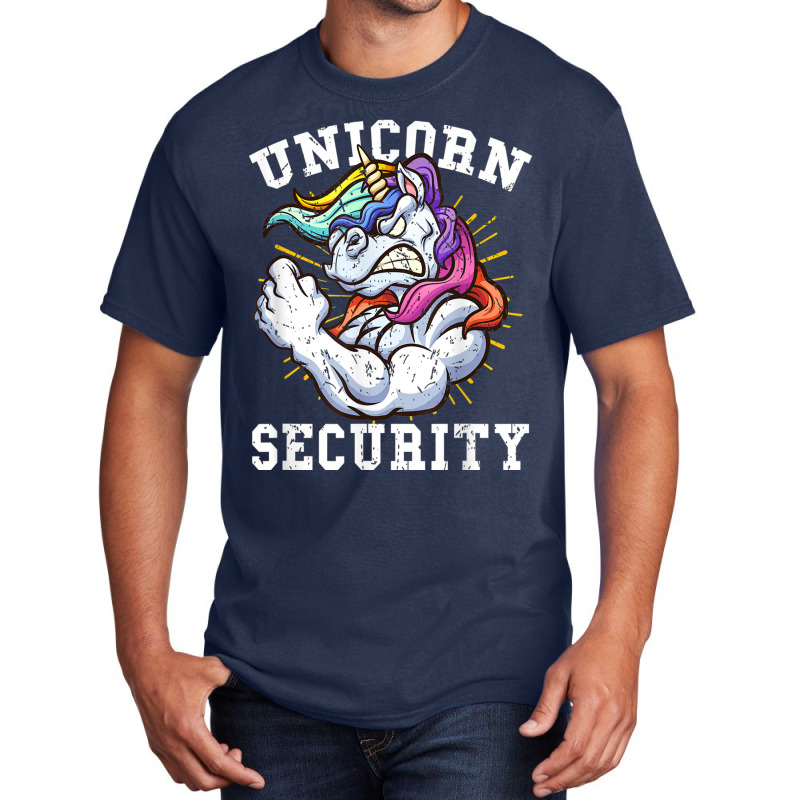 Unicorn Security   Manly Muscular Unicorn Lovers T Shirt Basic T-shirt | Artistshot