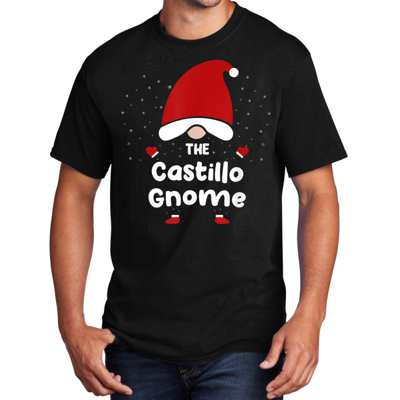 Castillo Gnome Christmas Pajama   Castillo Surname Gnome Basic T-shirt | Artistshot