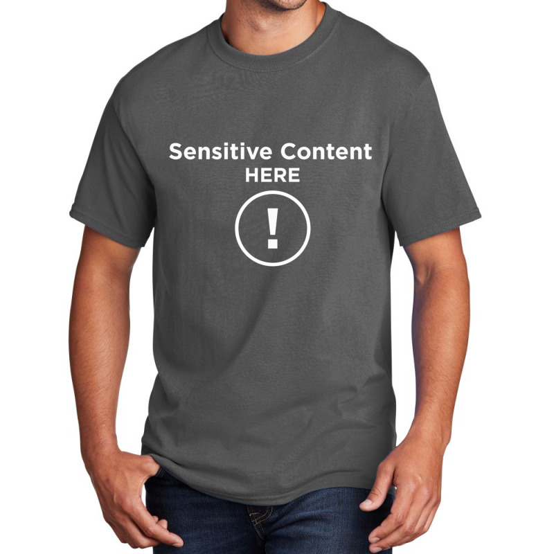 Sensitive Content Here ! Basic T-shirt by DEMARCOBLACK | Artistshot