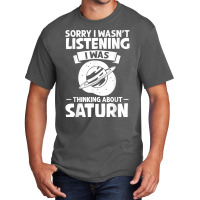 Saturn Planet Ring Solar System Gas Atmosphere Space T Shirt Basic T-shirt | Artistshot