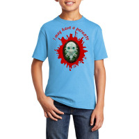 I May Have A Parasite Funny Halloween Blood Splatter Basic Youth T-shirt | Artistshot