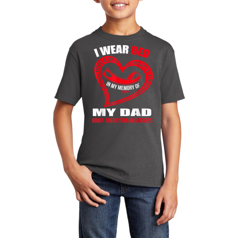 In My Memory Of My Dad Brain Aneurysm Awareness T Shirt Basic Youth T-shirt by cm-arts | Artistshot