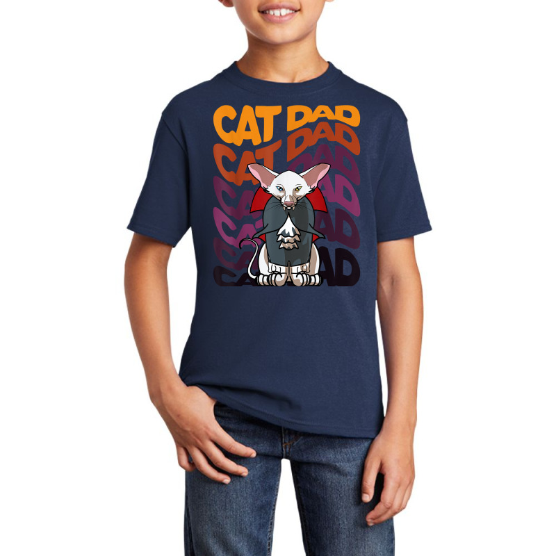 Mens Retro Cat Dad Vintage Halloween Costume Oriental Shorthair T Shir Basic Youth T-shirt | Artistshot