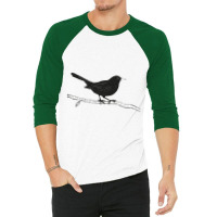 Blackbird Pen Drawing 3/4 Sleeve Shirt | Artistshot