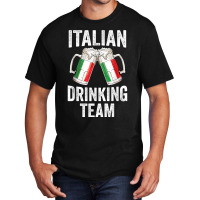 Italian Drinking Team Salute Italy Flag Funny Oktoberfest T Basic T-shirt | Artistshot