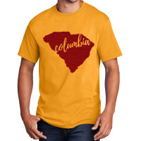 Columbia, Sc Garnet Glitter Basic T-shirt | Artistshot