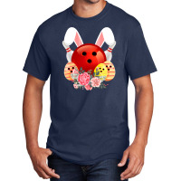 Bowling Easter Bunny Egg 2020 Rabbit Flowers Pascha Bowler Basic T-shirt | Artistshot