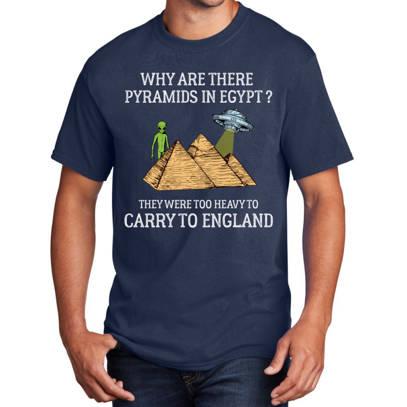 Why Are There Pyramids In Egypt  Funny Pyramids England Saying Basic T-shirt | Artistshot