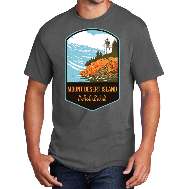 Mount Desert Island Acadia National Park Basic T-shirt by cm-arts | Artistshot