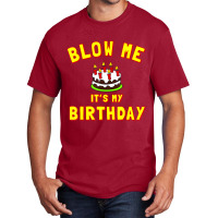 Blow Me It's My Birthday Basic T-shirt | Artistshot