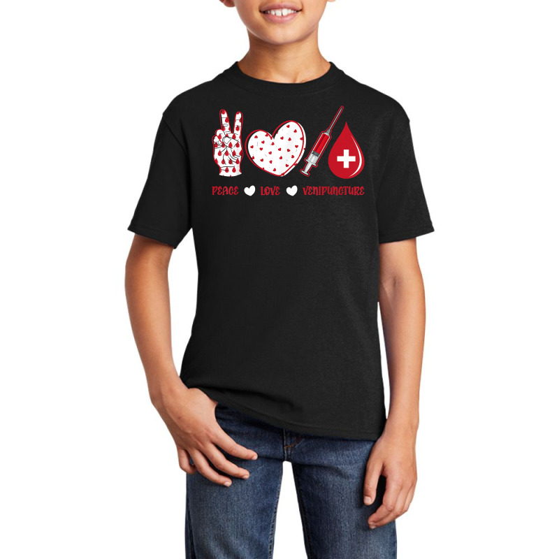 Phlebotomy Peace Love Syringe Venipuncture Phlebotomist T Shirt Basic Youth T-shirt | Artistshot