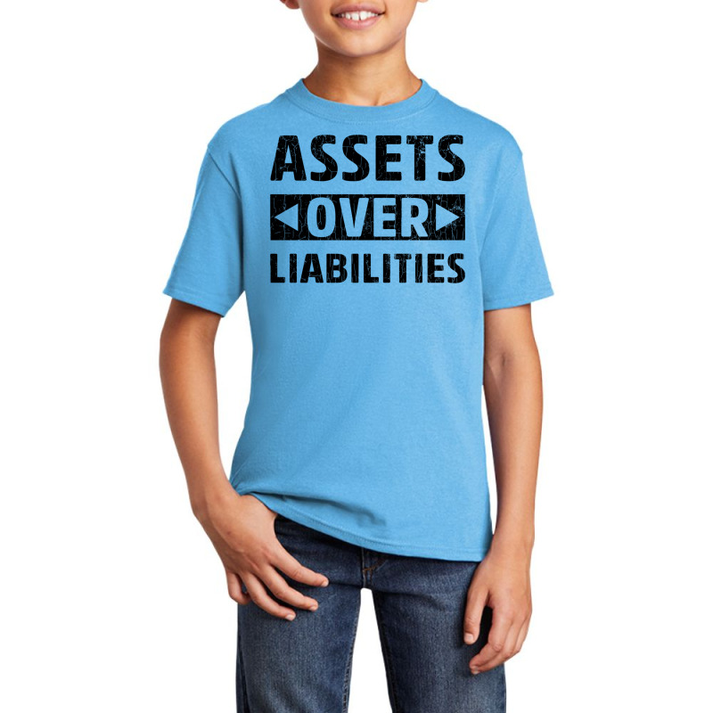 Assets Over Liabilities Funny Accounting Accountant Graphic Pullover H Basic Youth T-shirt by cm-arts | Artistshot