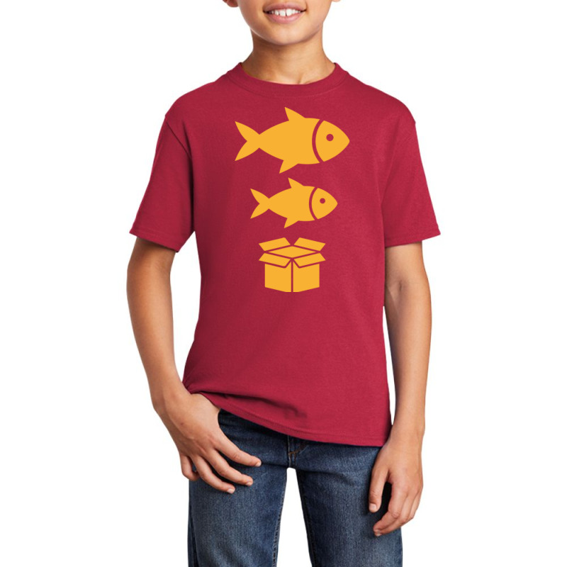 Big Fish, Little Fish, Cardboard Box Basic Youth T-shirt by cm-arts | Artistshot