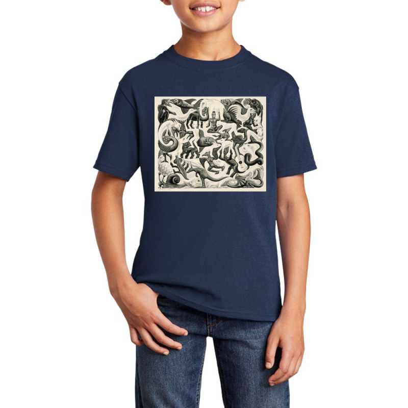 Escher - Plane Filling Ii Basic Youth T-shirt | Artistshot