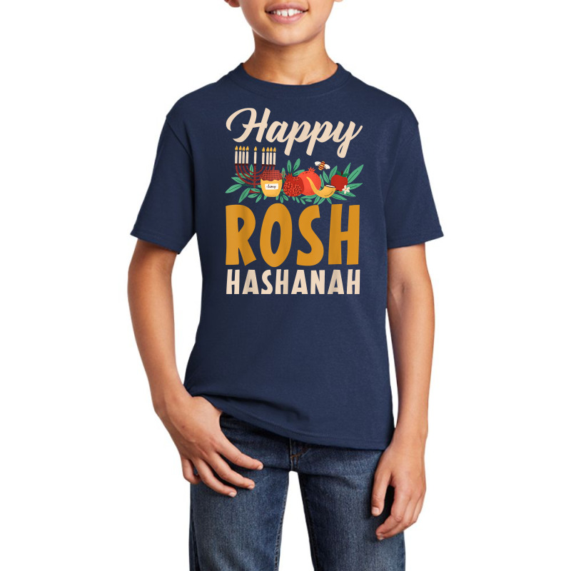 Happy Rosh Hashanah Shofar Jews Holiday Jewish New Year T Shirt Basic Youth T-shirt | Artistshot