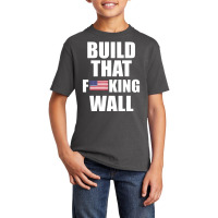 Build The Wall Donald Trump Rally Basic Youth T-shirt | Artistshot