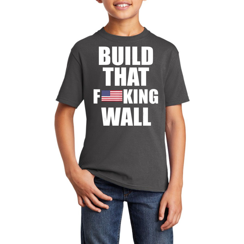 Build The Wall Donald Trump Rally Basic Youth T-shirt | Artistshot