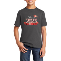 Class Of 2023 Senior I School Color Decoration Red Black Basic Youth T-shirt | Artistshot