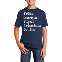 Frida Georgia Yayoi Artemisia Louise For Dark Basic Youth T-shirt | Artistshot